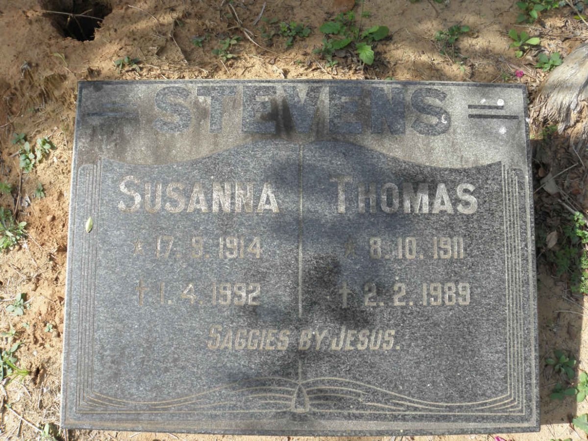 STEVENS Thomas 1911-1989 &amp; Susanna 1914-1992
