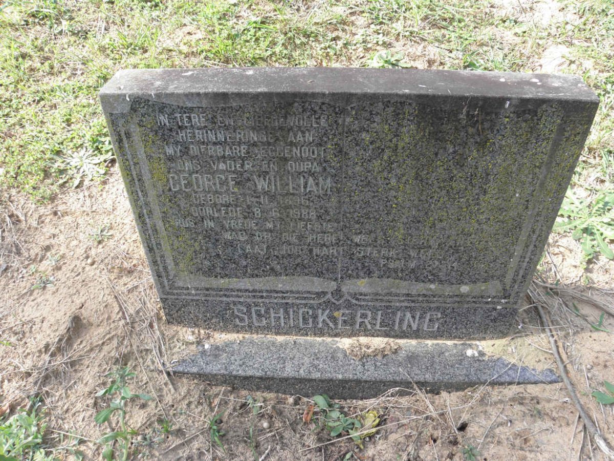 SCHICKERLING George William 1896-1988