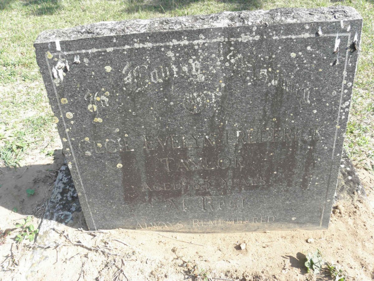 TAYLOR Cecil Evelyn Frederick