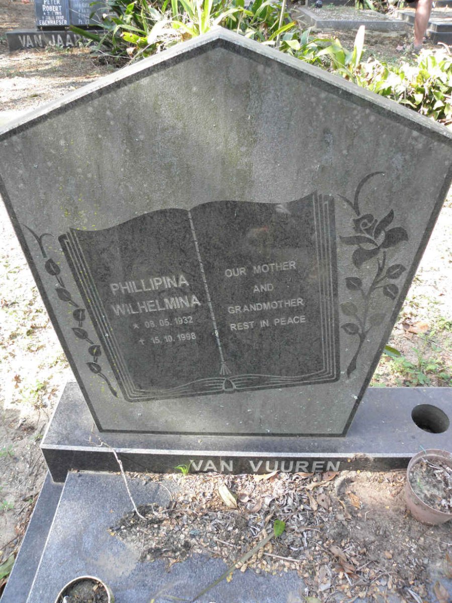 VUUREN Phillipina Wilhelmina, van 1932-1998