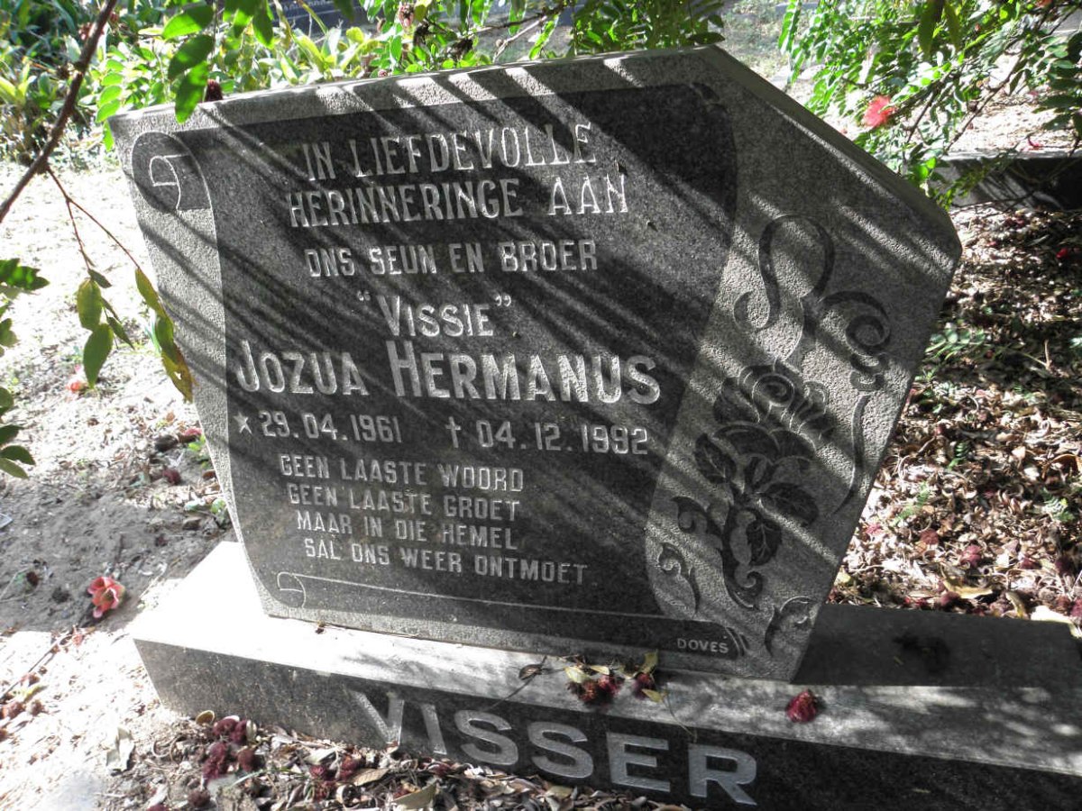 VISSER Jozua Hermanus 1961-1992