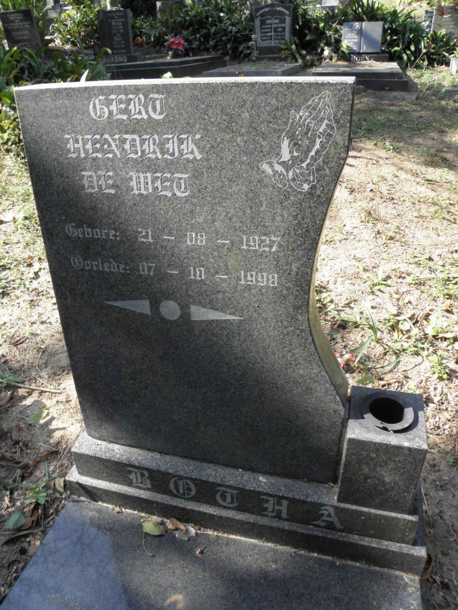 WET Gert Hendrik, de 1927-1998