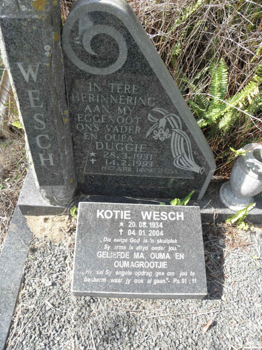 WESCH Duggie 1931-1993 &amp; Kotie 1934-2004