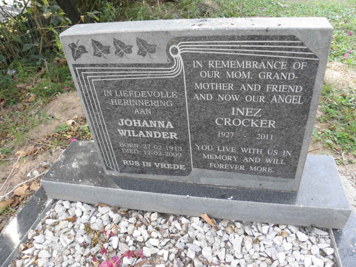 WILANDER Johanna 1913-2009 :: CROCKER Inez 1927-2011
