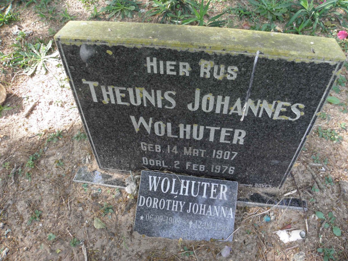 WOLHUTER Theunis Johannes 1907-1976 &amp; Dorothy Johanna 1908-1998