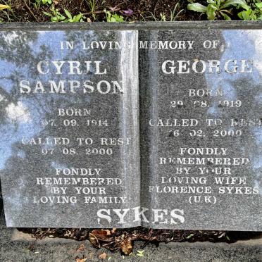 SYKES Cyril Sampson 1914-2000 :: SYKES George 1919-2000