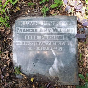 WILLIAMS Frances Amy nee PERKINS -1938