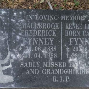 FYNNEY Smallbrook Frederick 1888-1988 & Renee Leonie CAUVIN 1902-1974