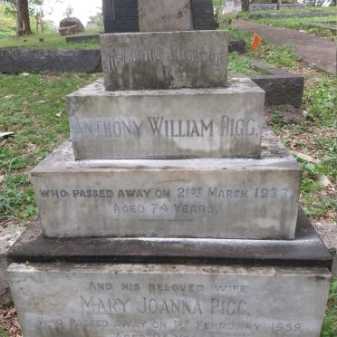 PIGG Anthony William -1933 & Mary Joanna -1959