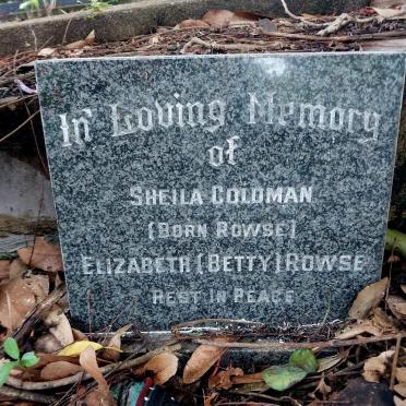 GOLDMAN Sheila nee ROWSE :: ROWSE Elizabeth