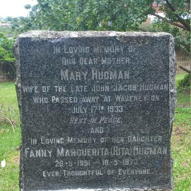HUGMAN Mary -1933 :: HUGMAN Fanny Marguerita 1891-1973