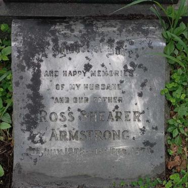 ARMSTRONG Ross Shearer 1905-1970 & Violet Nancy BEREND 1905-1989 