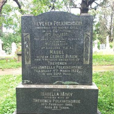 POLKINGHORNE Trevenen -1933 & Isabella Mary -1940 :: RISIEN Mabel nee POLKINGHORN -1922
