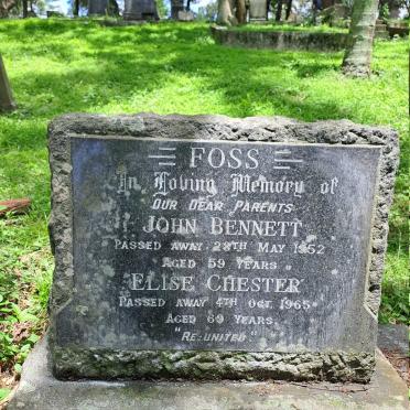 FOSS John Bennett -1952 & Elise Chester -1965