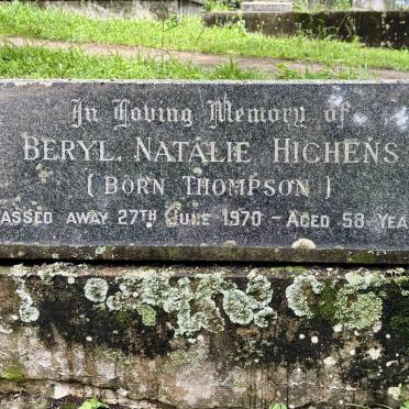 HICHENS Beryl Natalie nee THOMPSON -1970