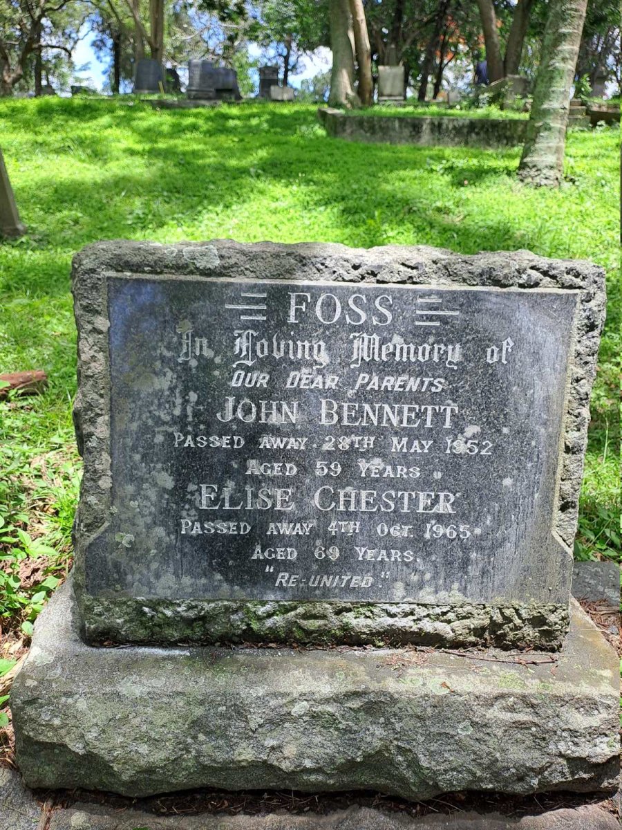 FOSS John Bennett -1952 & Elise Chester -1965