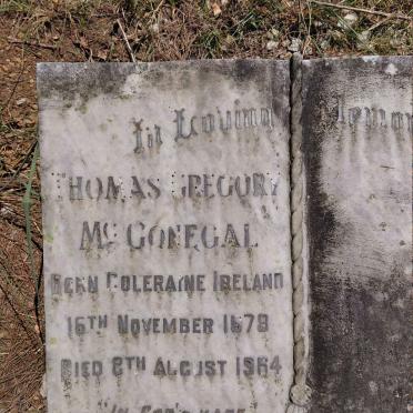 MCGONEGAL Thomas Gregory 1878-1964