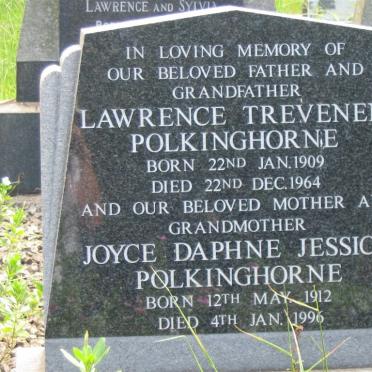 POLKINGHORNE Lawrence Trevenen 1909-1964 &amp; Joyce Daphne Jessica 1912-1996