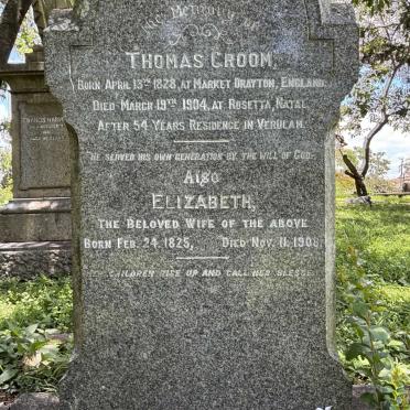 GROOM Thomas 1828-1904 & Elizabeth 1825-1908