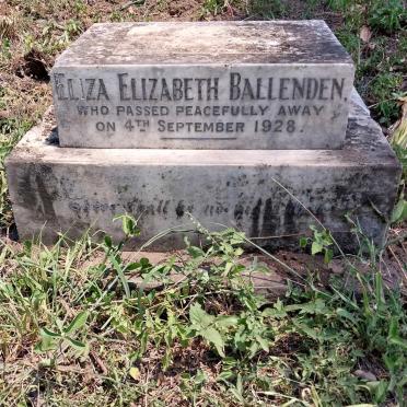 BALLENDEN Eliza Elizabeth -1928