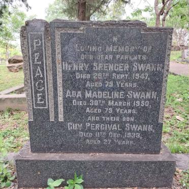SWANN Henry Spencer -1947 & Ada Madeline -1950 :: SWANN Guy Percival -1933