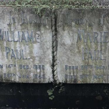 PAUL William 1880-1945 & Marie 1885-1956