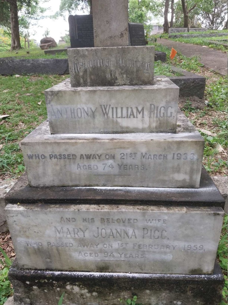 PIGG Anthony William -1933 & Mary Joanna -1959