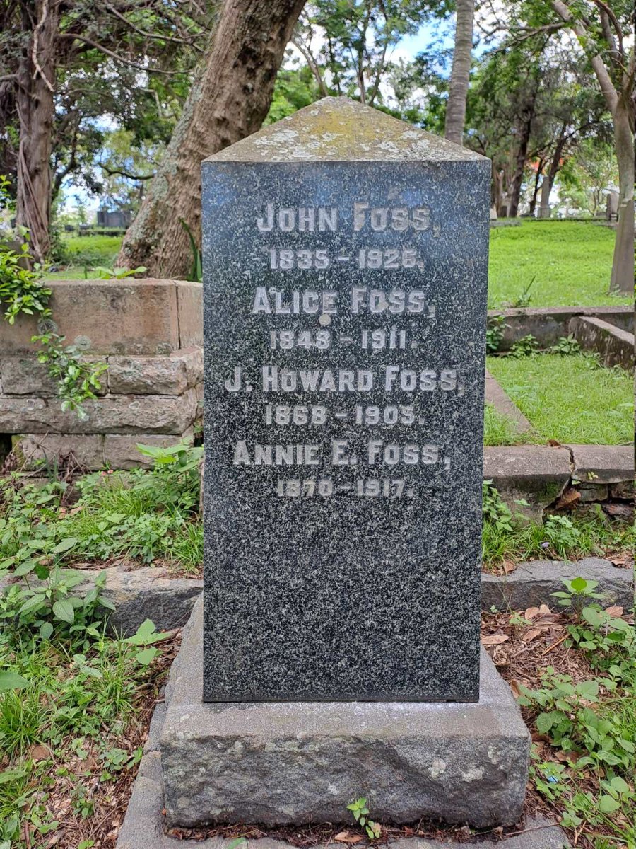 FOSS John 1835-1926 :: FOSS Alice 1848-1911 :: FOSS  J. Howard 1868-1905 ::FOSS Annie E. 1870-1917