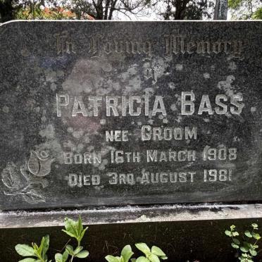 BASS Patricia nee GROOM 1908-1981