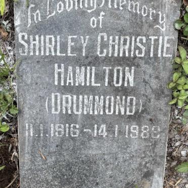 HAMILTON Shirley Christie nee DRUMMOND 1916-1988
