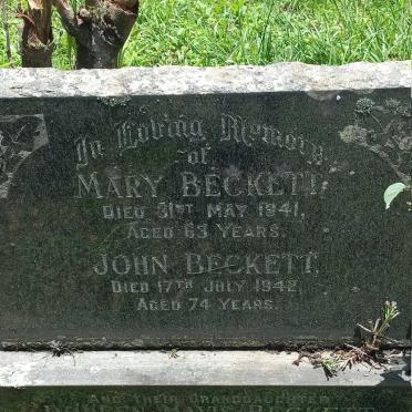 BECKETT John -1942 & Mary -1941 :: BECKETT Doreen Mavis -1938