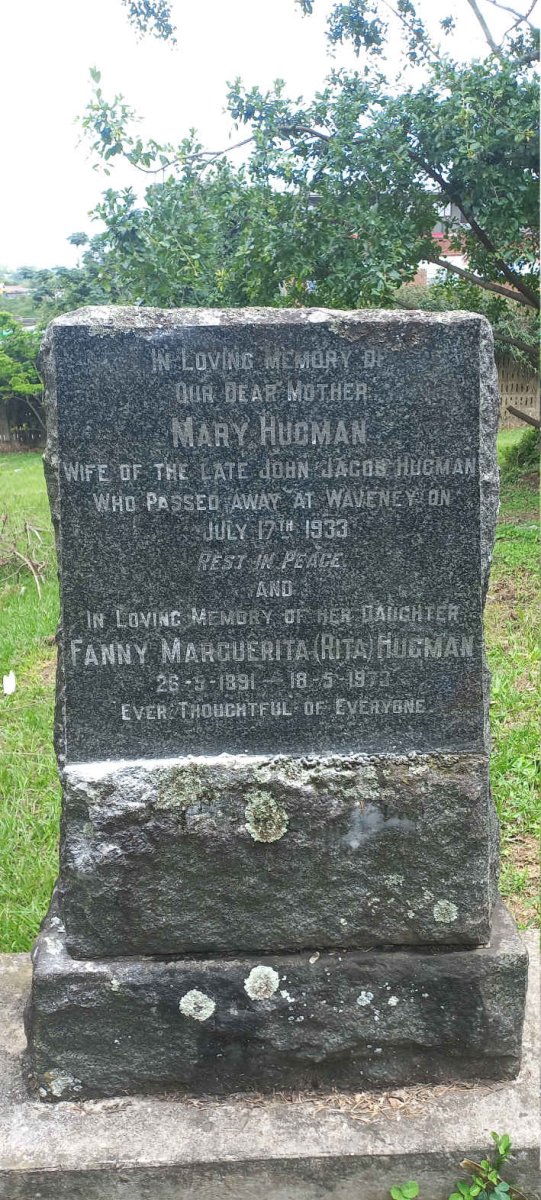 HUGMAN Mary -1933 :: HUGMAN Fanny Marguerita 1891-1973