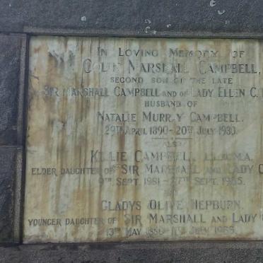 CAMPBELL Colin Marshall 1890-1930 :: CAMPBELL Killie 1881-1965 :: HEPBURN Gladys Olive 1886-1966