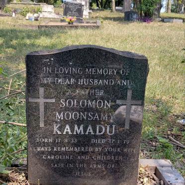 KAMADU Solomon Moonsamy 1933-1979