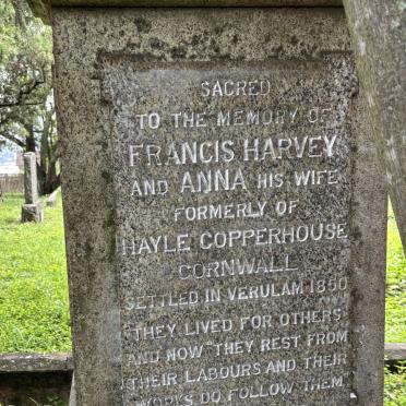 HARVEY Francis & Anna 