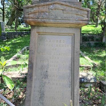CAMPBELL William 1821-1865 & CAMPBELL Agnes 1850-1868