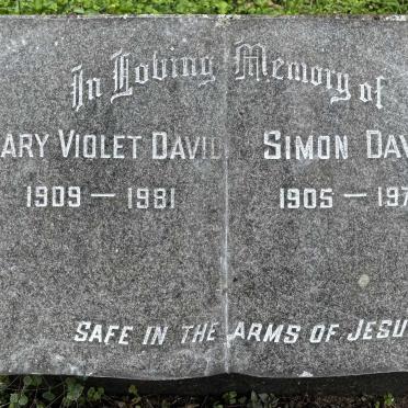 DAVID Simon 1905-1972 & Mary Violet 1909-1981