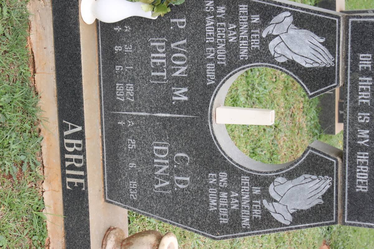 ABRIE P. von M. 1927-1997 &amp; C.D. 1932-
