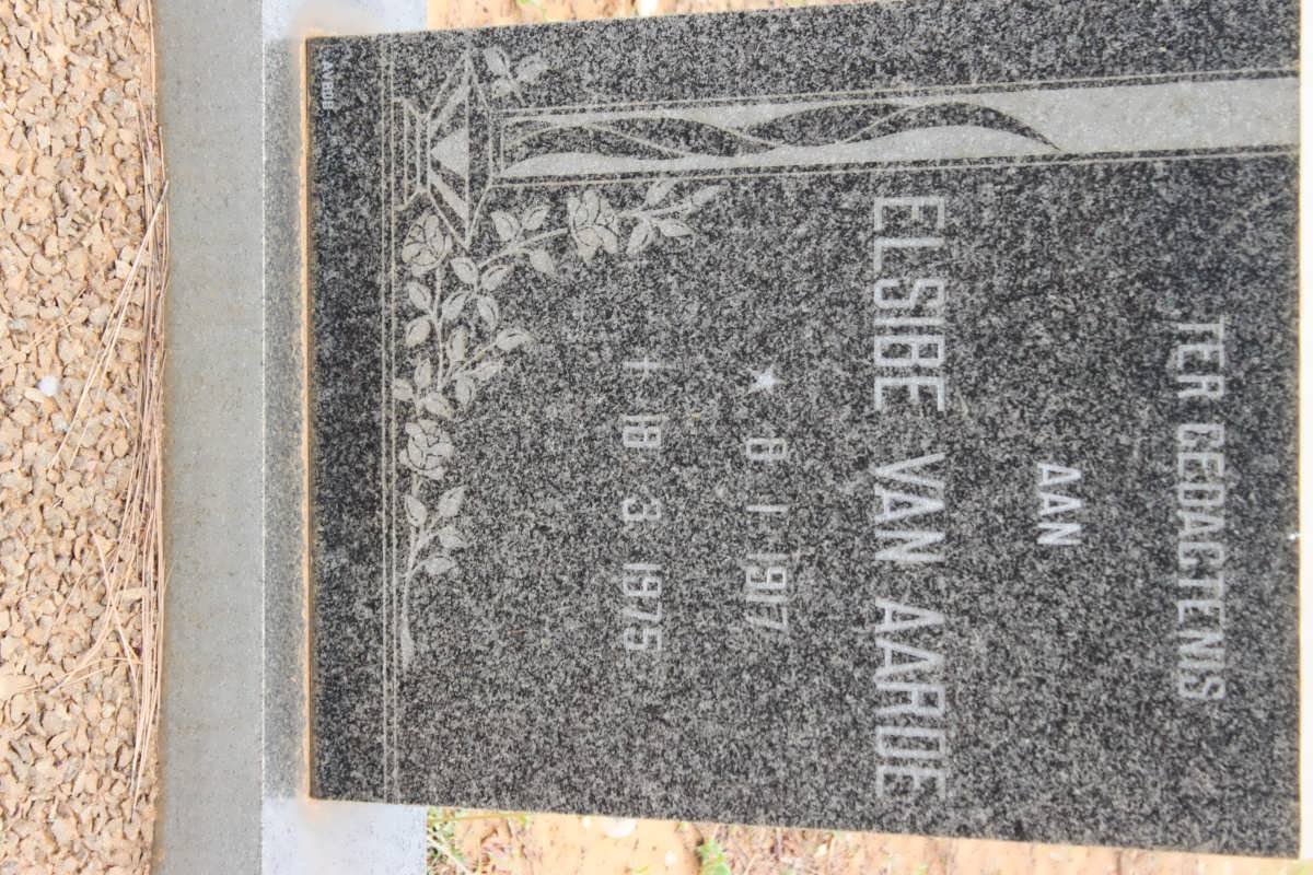 AARDE Elsibe, van 1917-1975