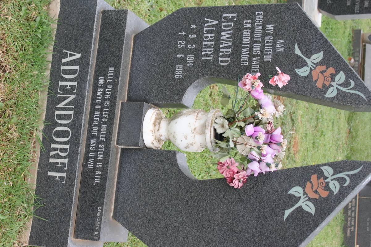 ADENDORFF Edward Albert 1914-1996