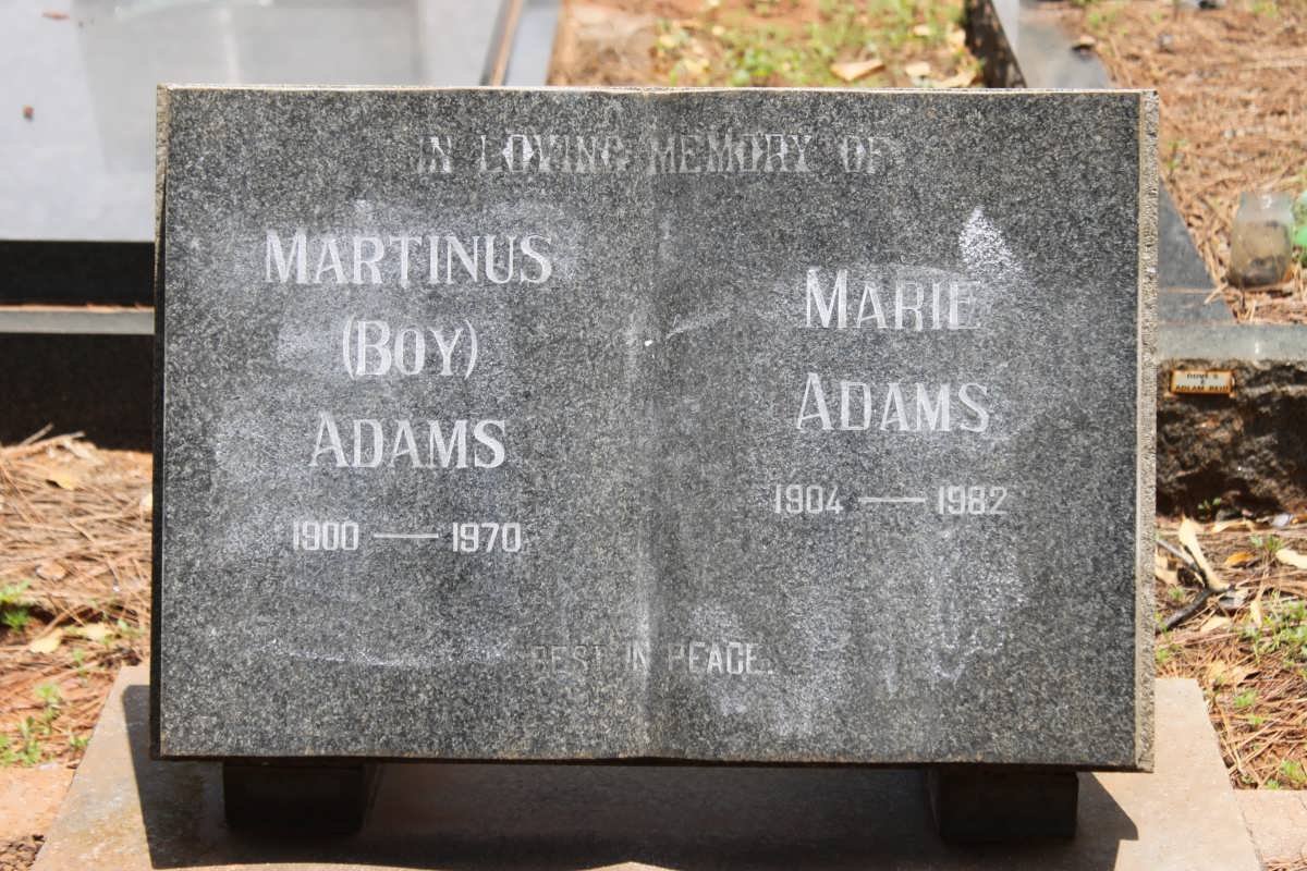 ADAMS Martinus 1900-1970 &amp; Marie 1904-1982
