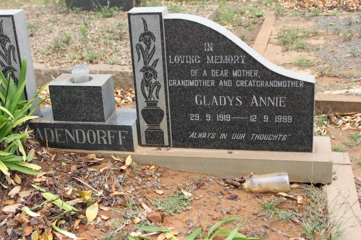 ADENDORFF Gladys Annie 1919-1999