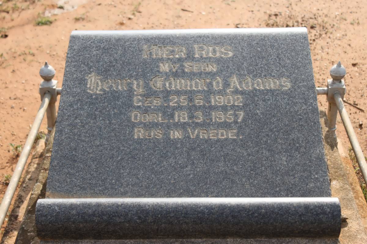 ADAMS Henry Edward 1902-1957