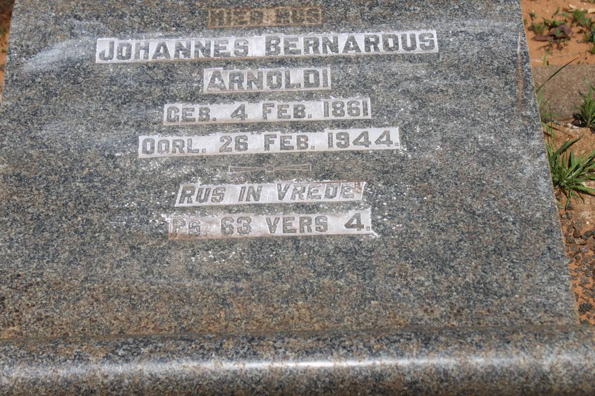 ARNOLDI Johannes Bernardus 1861-1944