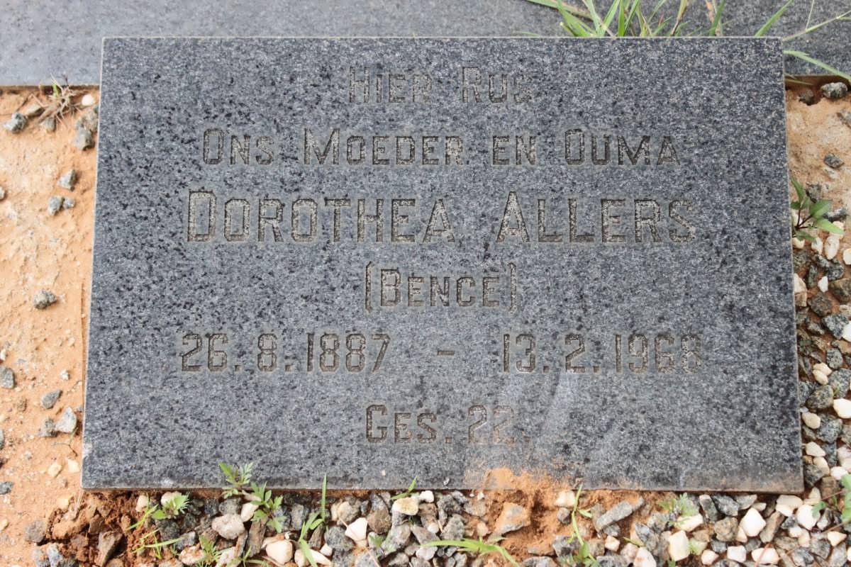 ALLERS Dorothea nee BENCE 1887-1968