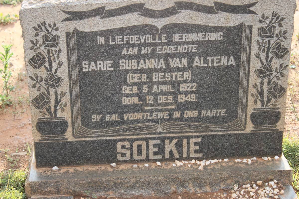 ALTENA Sarie Susanna, van nee BESTER 1922-1949