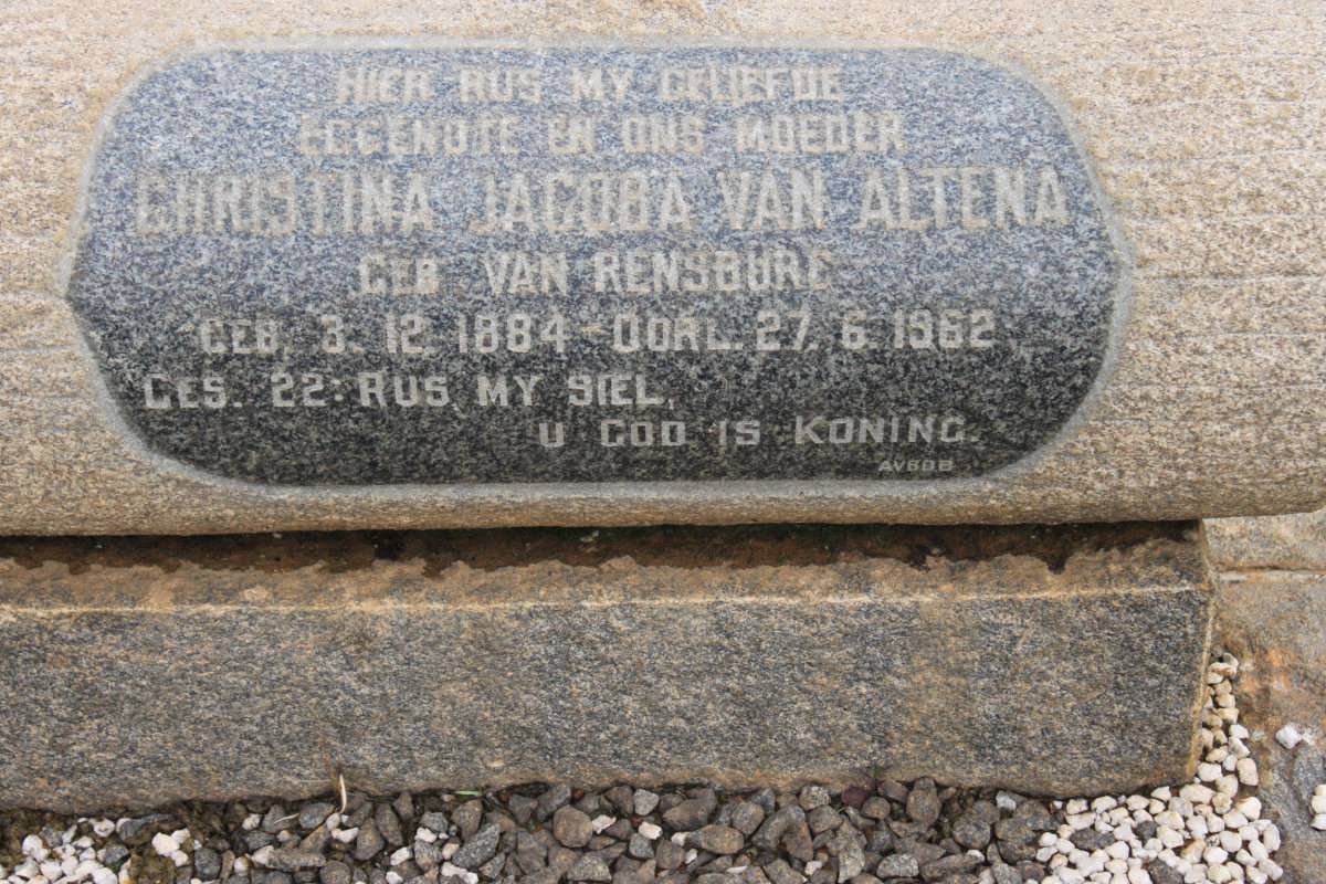 ALTENA Christina Jacoba, van nee VAN RENSBURG 1884-1962