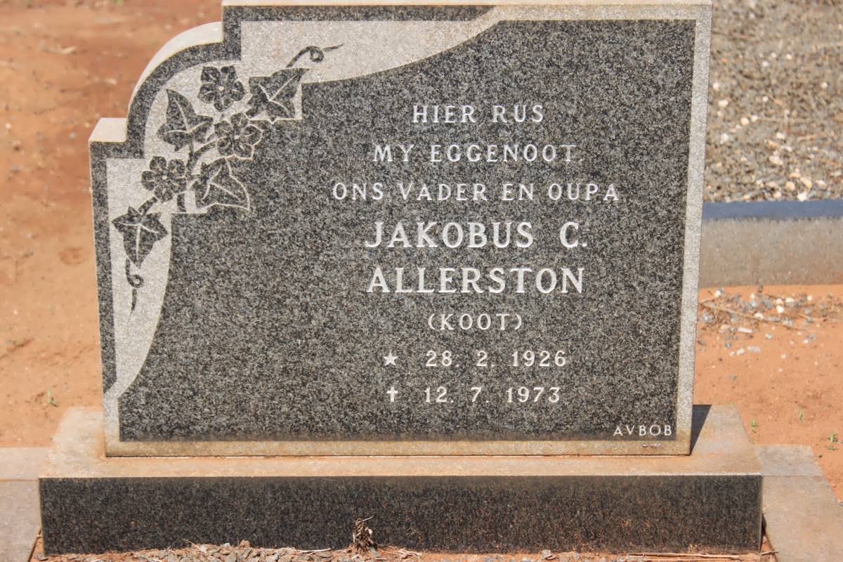 ALLERSTON Jakobus C. 1926-1973