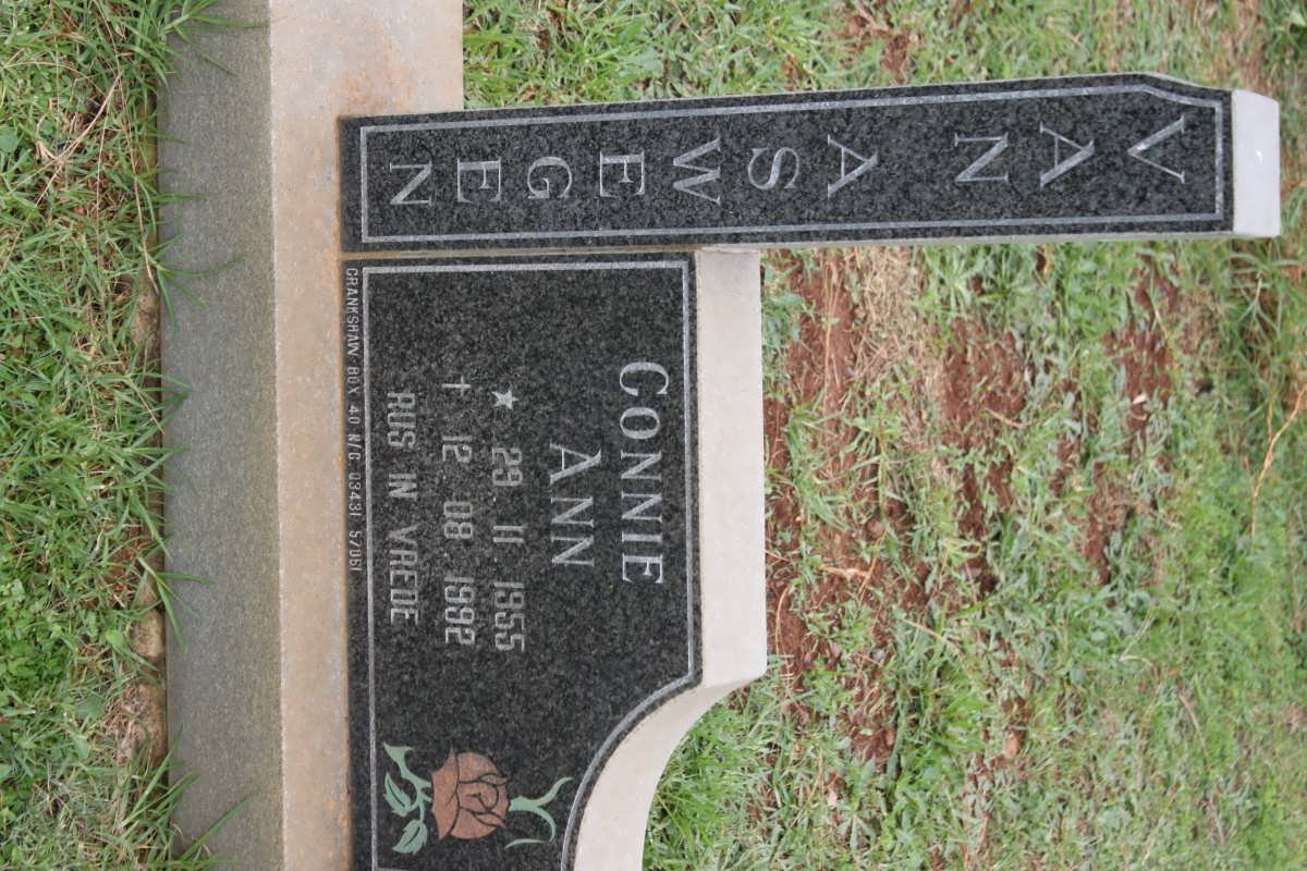 ASWEGEN Connie Ann, van 1955-1992
