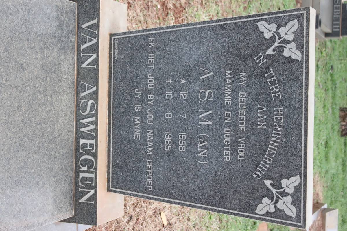 ASWEGEN A.S.M., van 1958-1985